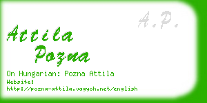 attila pozna business card